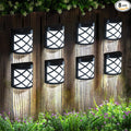 GIGALUMI 8 Pack Solar Fence Light Cold White Porch Solar Powered Decor Outdoor by GIGALUMI