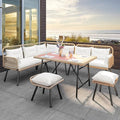 YITAHOME Patio Wicker L-Shaped Furniture Set, All-Weather Rattan Outdoor by YITAHOME