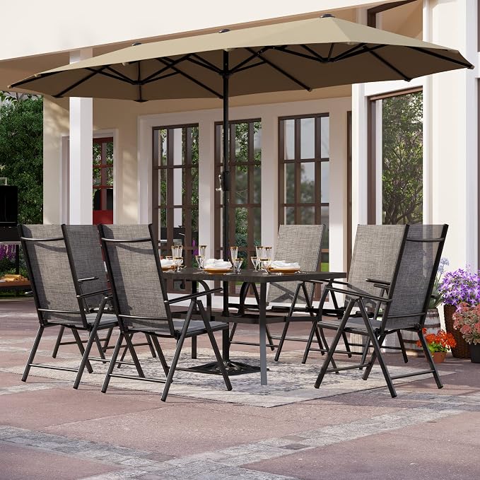 PHI VILLA 7 Piece Outdoor Dining Set by PHIVILLAThepioneerofcomfortablehouseholdsupplies