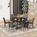 VICLLAX 7 Pieces Patio Outdoor Dining Set by HOME