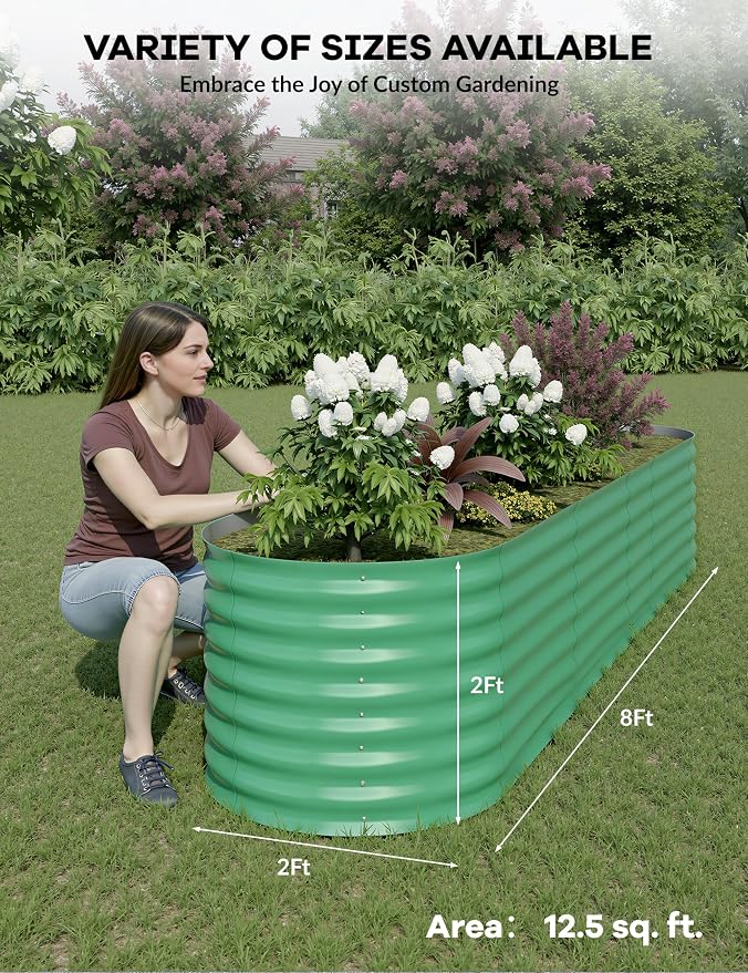 2 Pcs Raised Garden Beds Outdoor 8x2x2 ft - Image 3