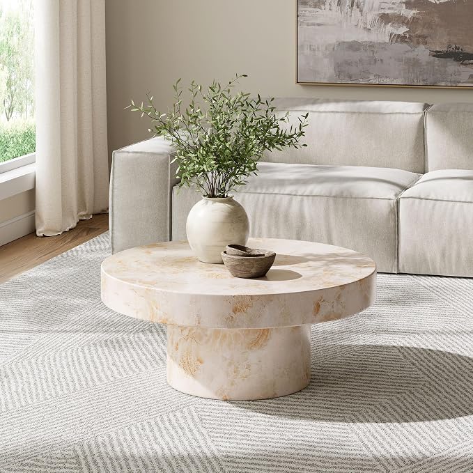 Modway Alora Round Concrete Coffee Table - Image 2