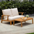 Idzo Jasper Solid Acacia Wood Loveseat Patio Set by Idzo