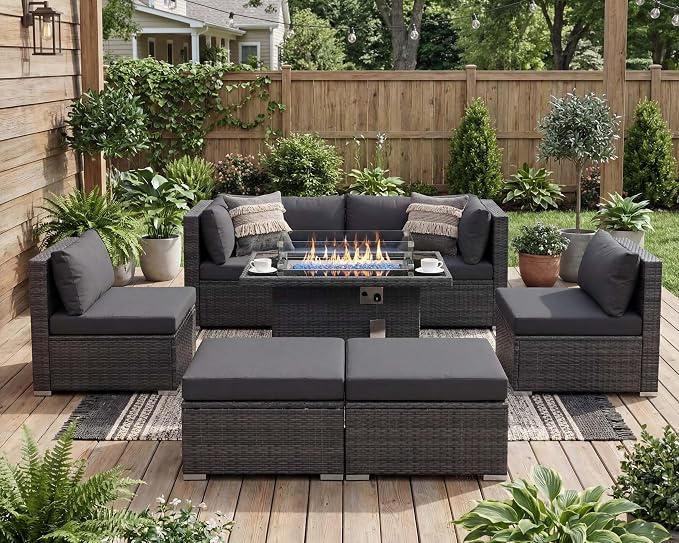 NICESOUL 29.3'' High Backrest Patio Furniture Set - Image 2