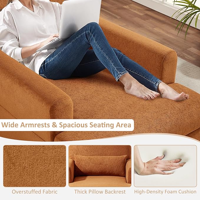 Oversized Chaise Lounge Chair, Cloud Fluffy Chaise Sofa Recliner - Image 5