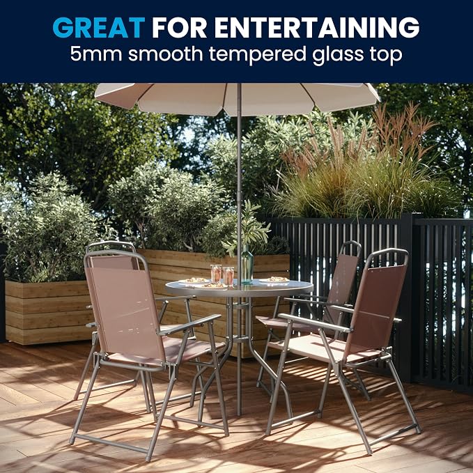 Flash Furniture Nantucket 6-Piece Patio Dining Set - Image 6