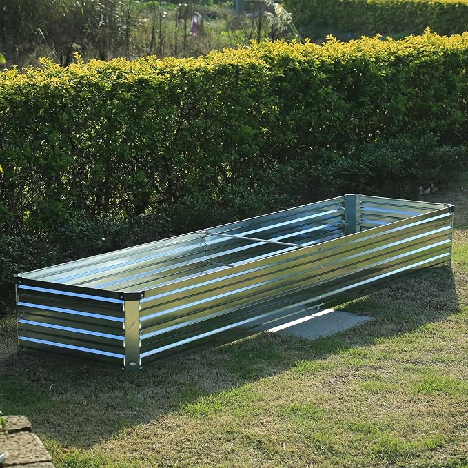 8x2x1ft Galvanized Raised Garden Bed, Outdoor Planter Box Metal Patio Kit - Image 6