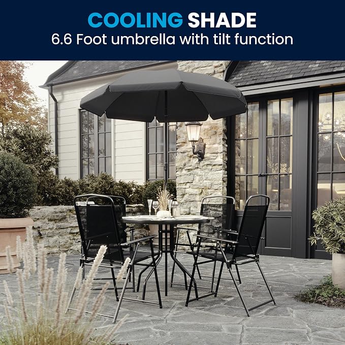 Flash Furniture Nantucket 6-Piece Patio Dining Set - Image 7