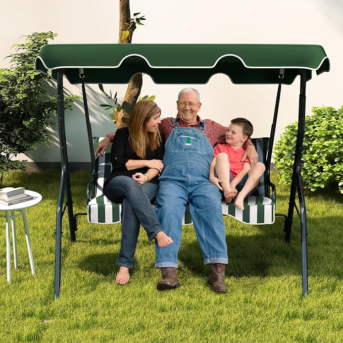 Tangkula 3 Person Porch Swing, Patio Swing - Image 9