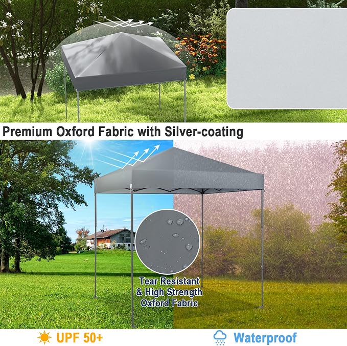 Tangkula 6.6x6.6 Ft Pop Up Canopy, 1 Person Instant Setup Canopy Tent - Image 3