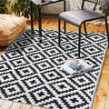 SAND MINE Waterproof Outdoor Rug 4x6 ft, Plastic Reversible Rug, Modern Area Rug by SANDMIND