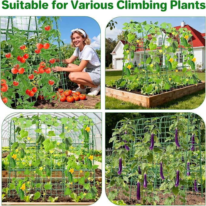 Cucumber Trellis for Raised Bed, U-Shape Garden Trellis for Climbing Plants - Image 6