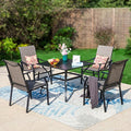 Sophia & William 5-Piece Outdoor Dining Set, 4 Comfortable Textilene Chairs and by SophiaWilliam