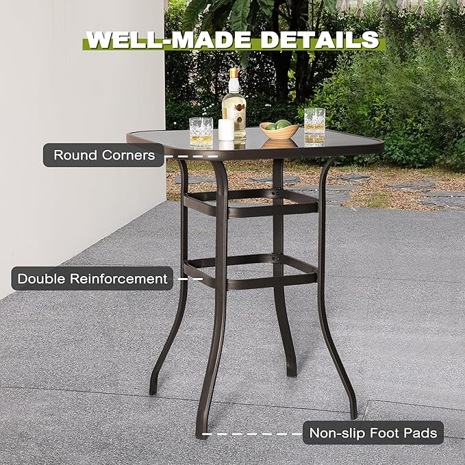 NUU GARDEN 5 Piece Patio Bar Set - Image 5