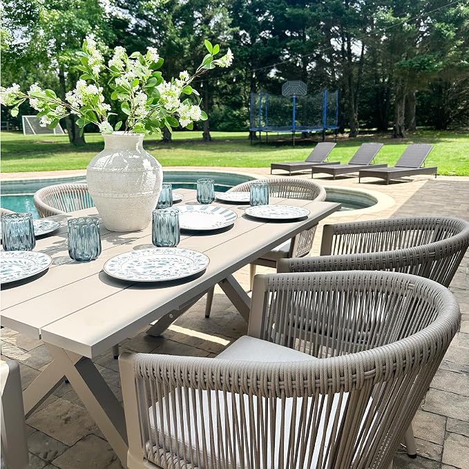 PURPLE LEAF Outdoor Dining Set for 4 All-Weather 5 Pieces Patio Aluminium - Image 2