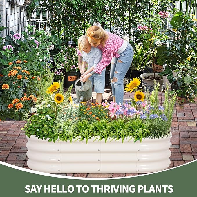 1MORE Galvanized Raised Garden Bed- Planter Garden Boxes Outdoor, Raised Beds - Image 2
