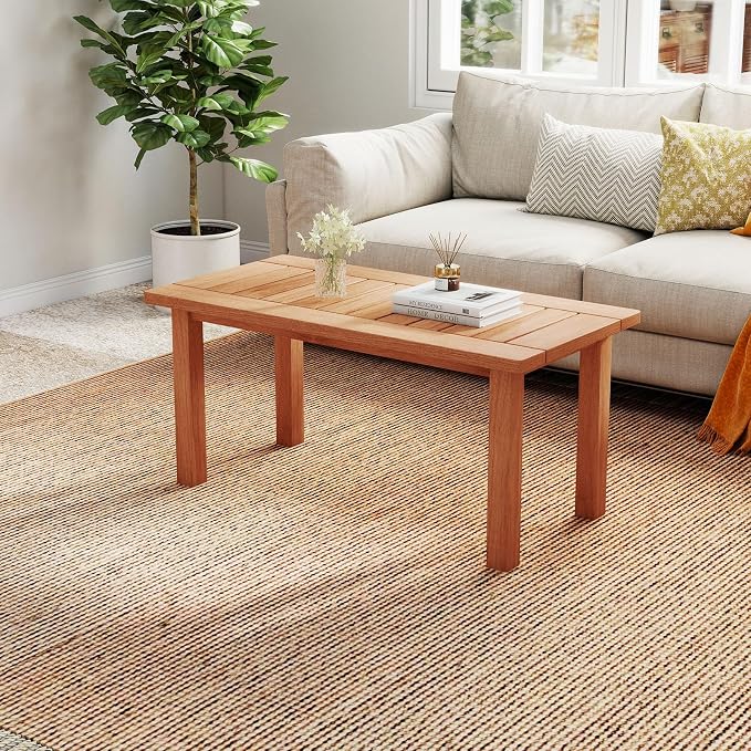 Tangkula Outdoor Coffee Table, 35.5” Patio Table - Image 9