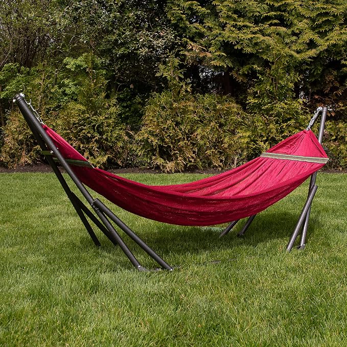 Best Home Fashion Hammock with Collapsible Steel Stand 450 lbs Capacity & - Image 3