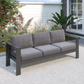 Solaste Outdoor Couch Aluminum Patio Furniture Sofa, 3-Seat All-Weather Metal by Solaste