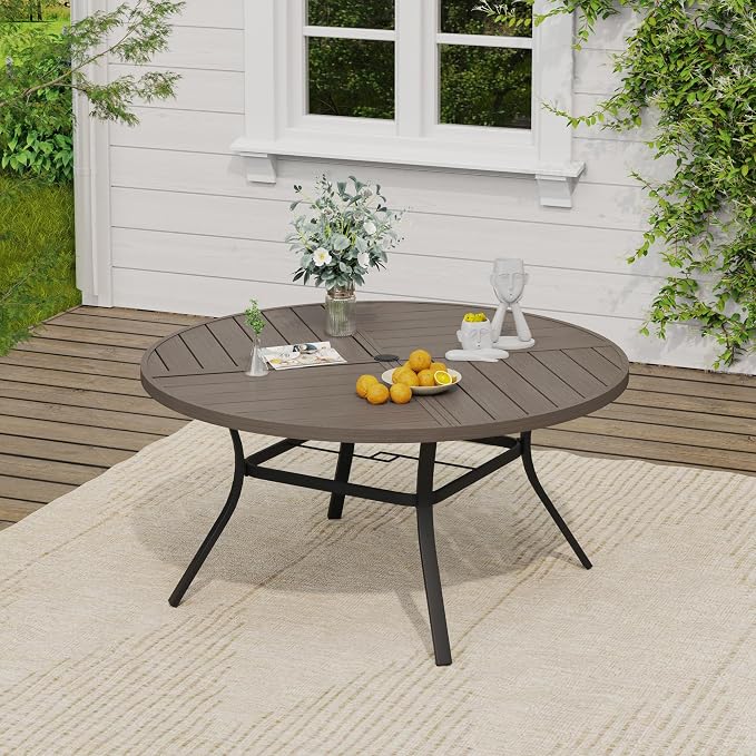 VICLLAX 50" Round Outdoor Table, Patio Dining Table - Image 2