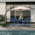 Bar Height Adirondack Chairs and Table Set, Outdoor Patio Bar Set by PatioKingdom