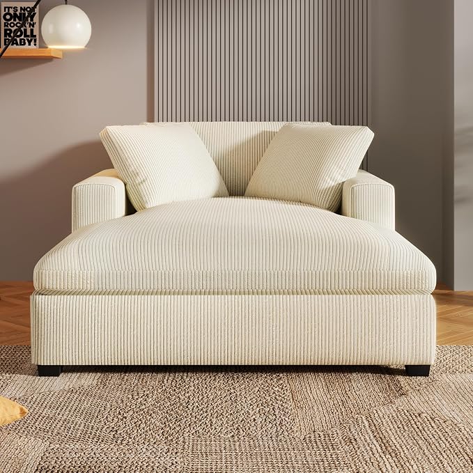 Christopher Knight Home Larrz Oversized Chaise Lounge Chair Indoor, Corduroy - Image 4
