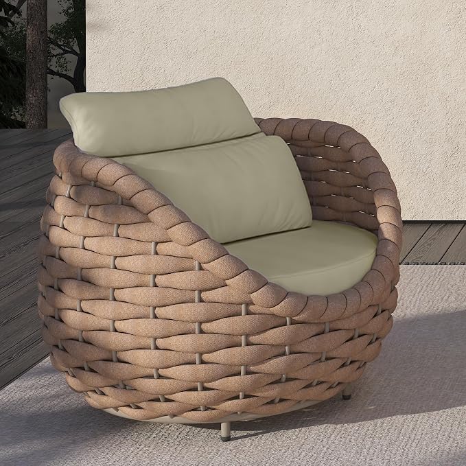 TWT 6 Pieces Patio Sofas, All-Weather Teslin Rope Balcony Furniture - Image 11