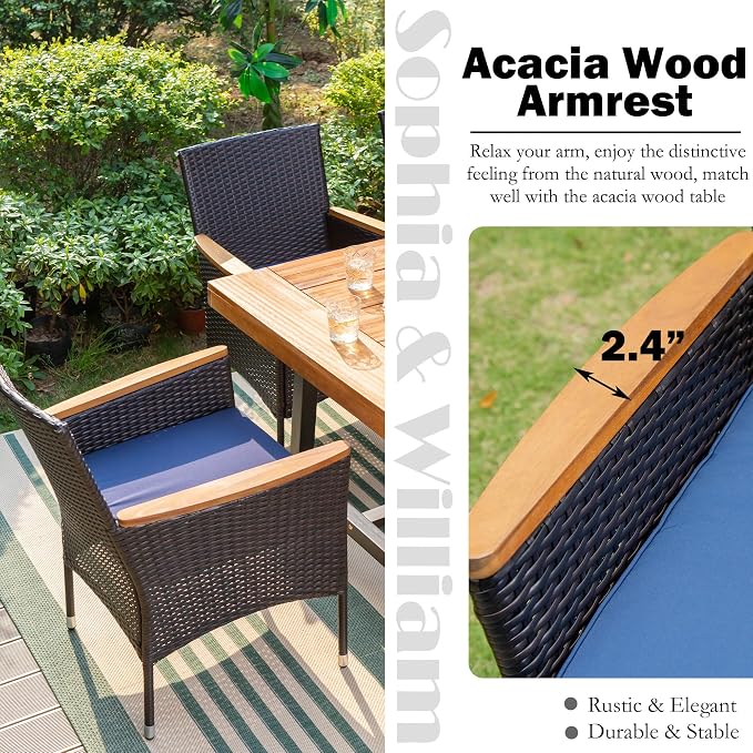 Sophia & William 7 Pieces Patio Dining Set - Image 2