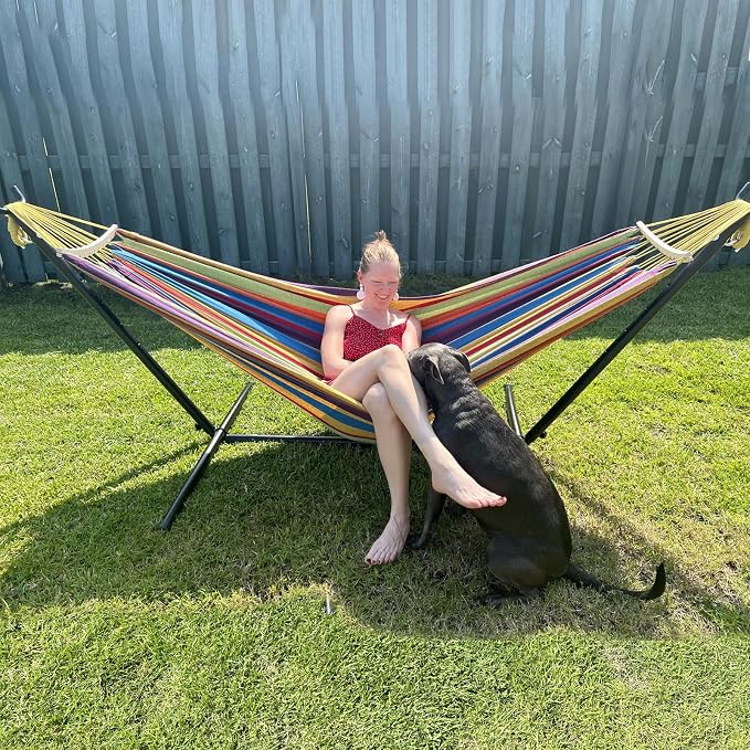 SZHLUX Double Hammock with Stand - Image 3