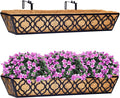 HFHOME 2 Pcs 30" Window Box Deck Railing Planter by HFHOME