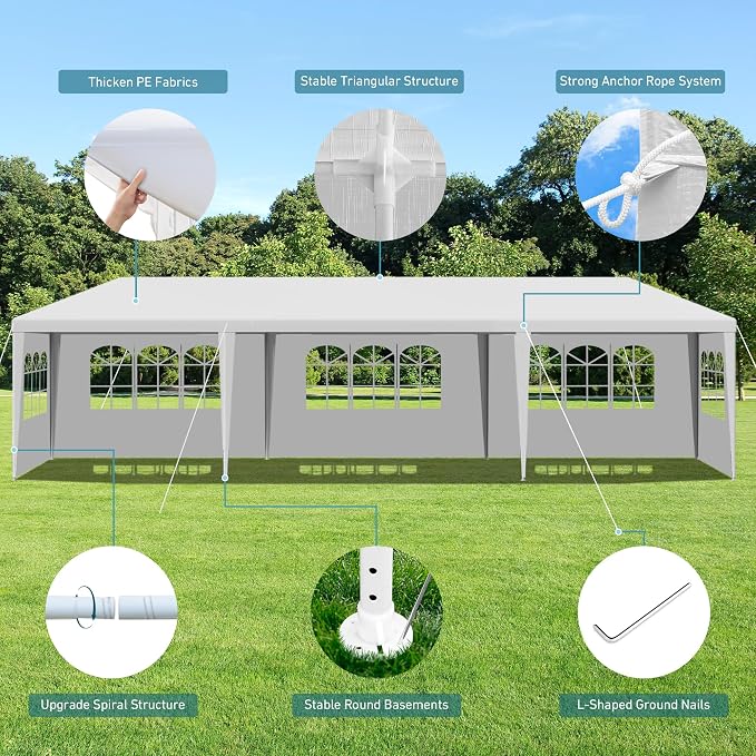 10'x30' Outdoor Party Canopy Tent - Image 4