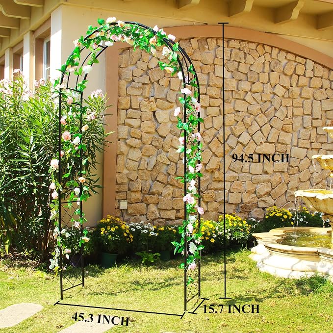 Metal Pergola Arbor, 7.9 Ft High x 3.8 Ft Wide, Garden Arch - Image 3
