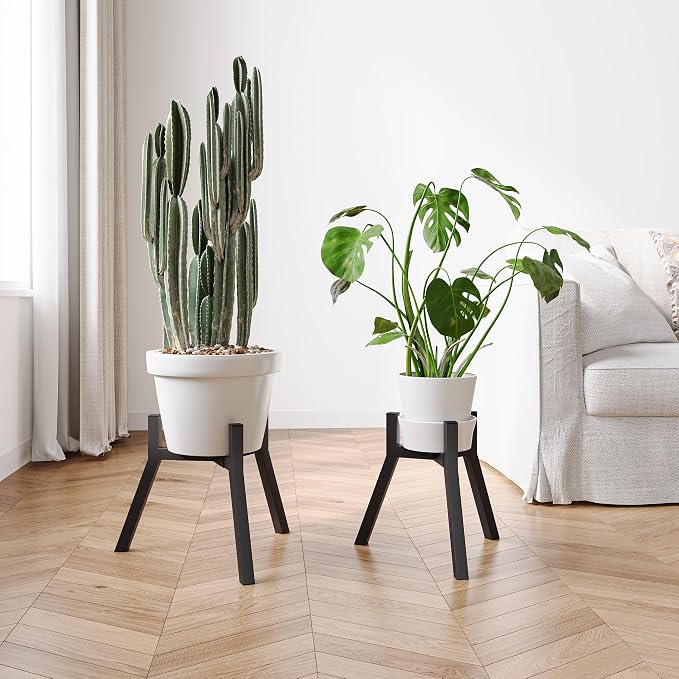 Adjustable Plant Stands Set of 2, Metal Small Plant Holder, Heavy Duty Stable - Image 2