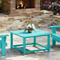 WestinTrends Malibu Low Outdoor HDPE Square Patio Coffee Table by WestinTrends