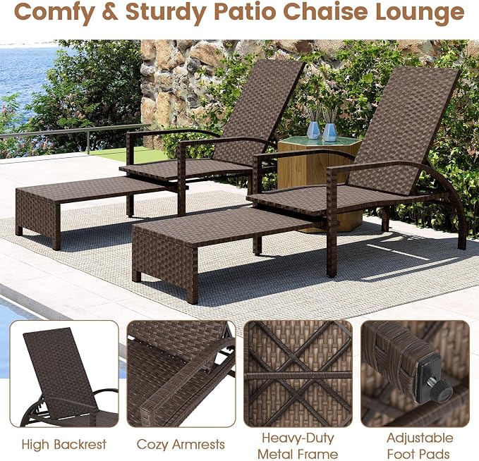 Tangkula Lounge Chair Outdoor - Image 8