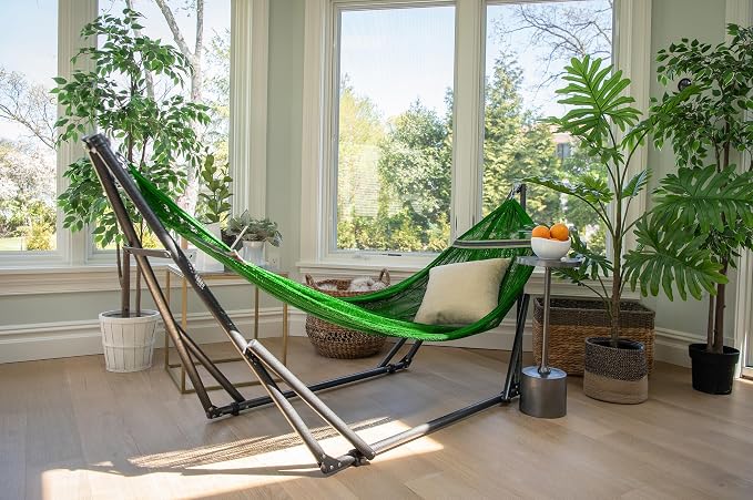 Best Home Fashion Hammock with Collapsible Steel Stand 450 lbs Capacity & - Image 5