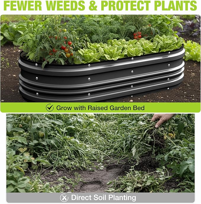 WORKPRO 2PK 4x2x1ft Outdoor Galvanized Raised Garden Bed Kit, Rust & Corrosion - Image 7