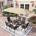 PHI VILLA 7 PCS Patio Dining Set by PHIVILLAThepioneerofcomfortablehouseholdsupplies