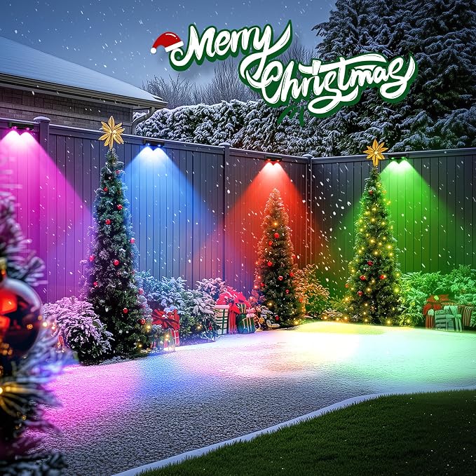 SOLPEX Solar Fence Lights Outdoor, 9 Fixed Colors ＆ Color Changing Fence Solar - Image 9