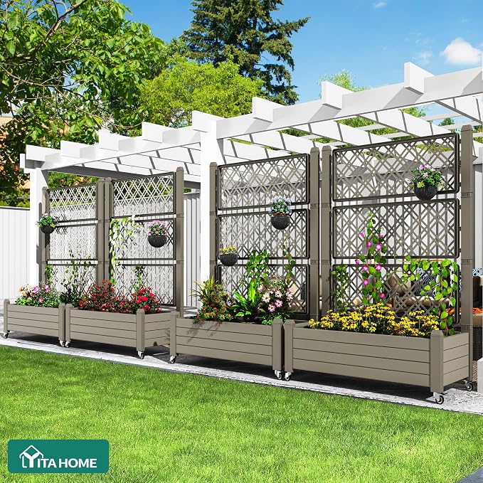 YITAHOME 43.3x17.7x61 in Planter Trellis Box - Image 2