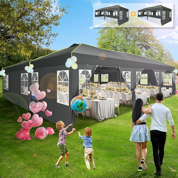COBIZI 10x30 Pop Up Canopy Tent, Wedding Party Tent - Image 2