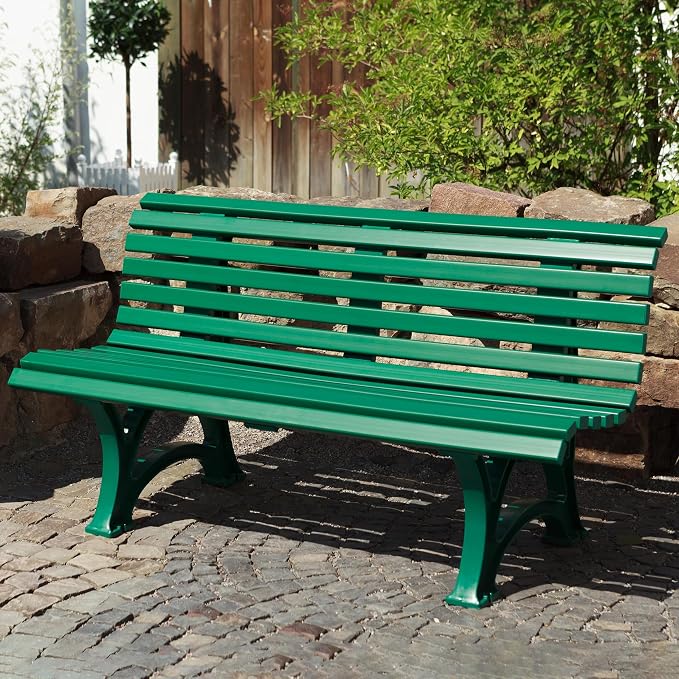 Plow & Hearth Weatherproof German PVC Outdoor Bench | 3-Seat | Holds Up to 500 - Image 5