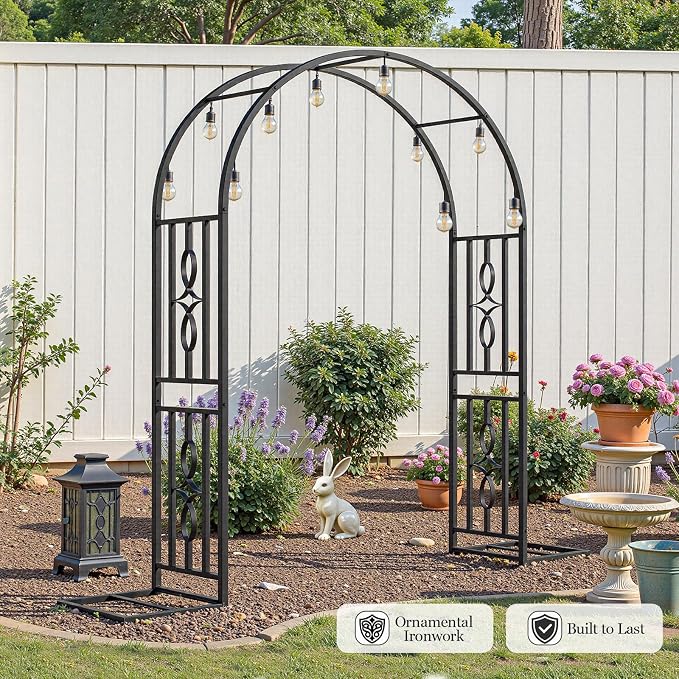 Metal Garden Arch, Heavy Duty Garden Trellis - Image 3