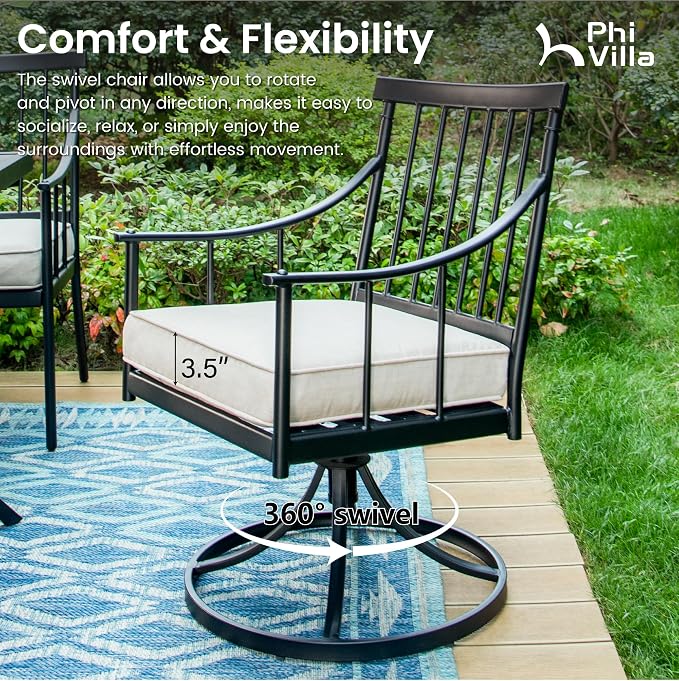 PHI VILLA 7 Pieces Outdoor Dining Set - Image 4