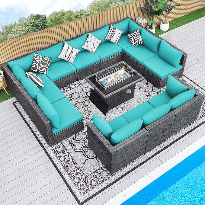 BULEXYARD 13 Piece High Back Outdoor Furniture Sets by BULEXYARDFURNITURE