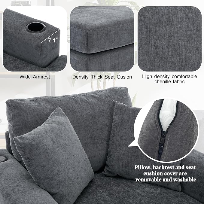 Merax Modern 43.5" Chaise Lounge - Image 6