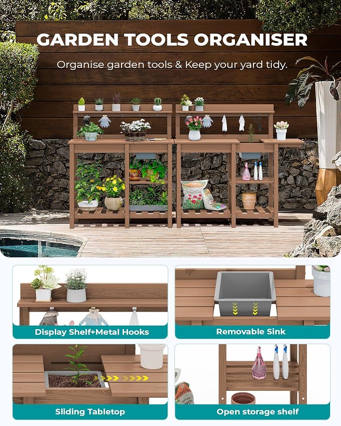 SERWALL Outdoor Potting Bench - Image 4