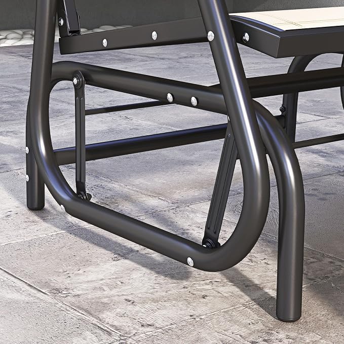 Outsunny Porch Glider, Metal Frame Swing Glider Chair - Image 9
