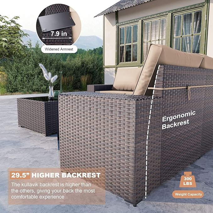Kullavik 13PCS Outdoor Patio Furniture Set - Image 3