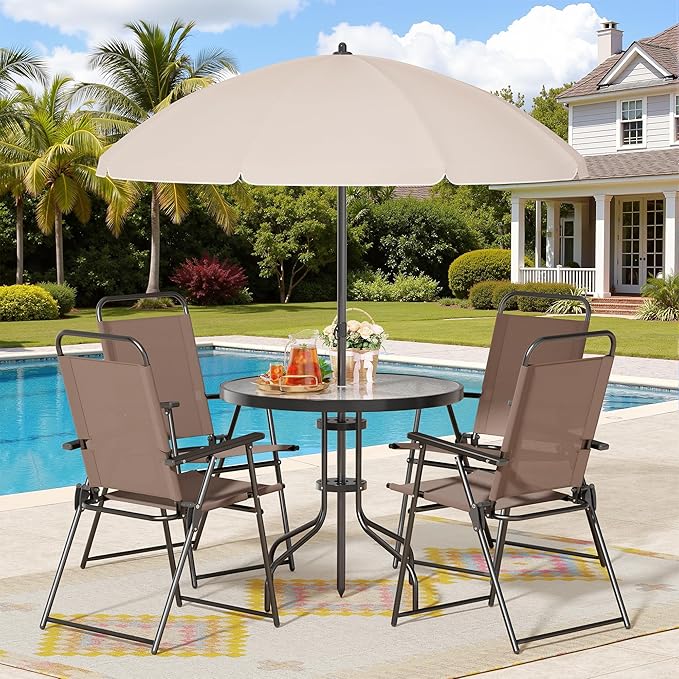 Shintenchi 6 Piece Patio Dining Set by Shintenchi